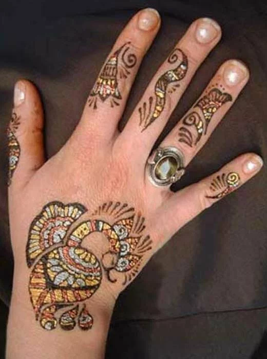 Hand Mehndi Designs- Colorful Henna Designs