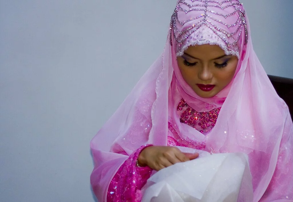 Most Beautiful muslim bradal girl in pink