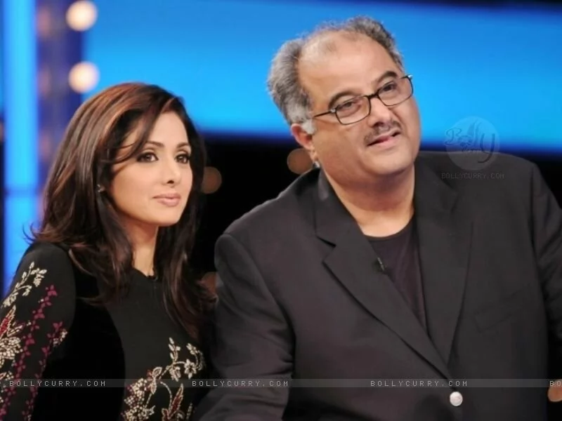 Sridevi with husband Bony kapoor in the show 10 Ka Dum Sridevi with husband Bony Kapoor Sridevi with husband Bony kapoor in the show 10 Ka Dum