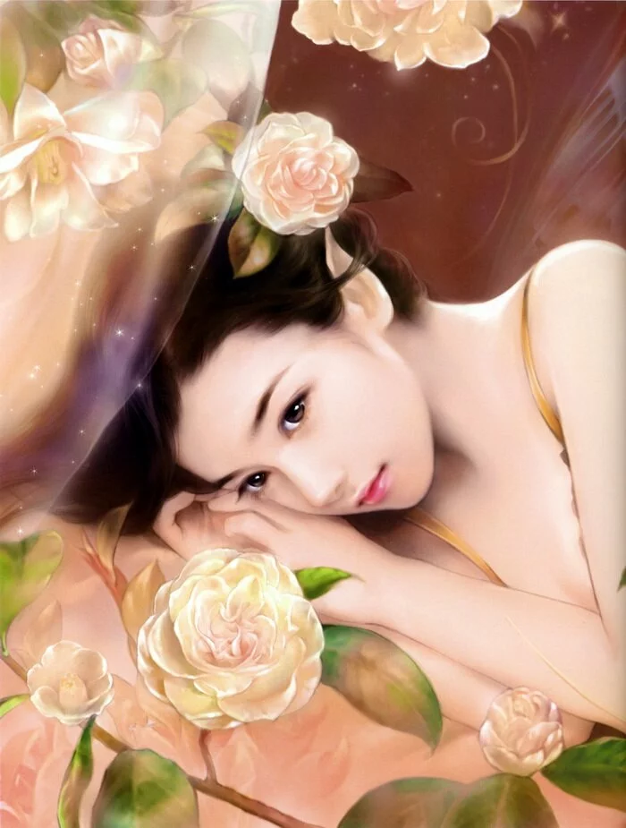 most beautiful chinese_girl painting wallpaper