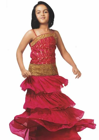 Indian traditional children clothing photos Beautiful red kid dress for birthday Indian traditional children clothing photos