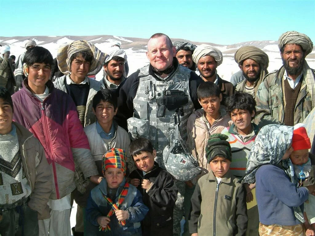 LTC Wiley with friends in Afghanistan