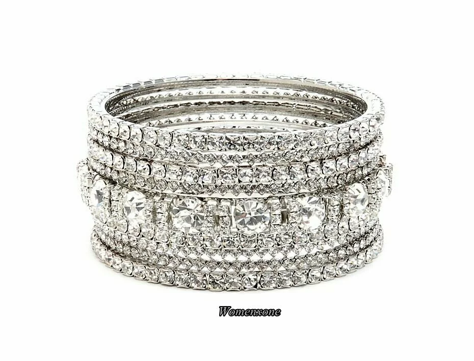 Beautiful wedding bangles, bridal wear photo gallery Classic styled Diamond gems silver bangle Beautiful wedding bangles, bridal wear photo gallery