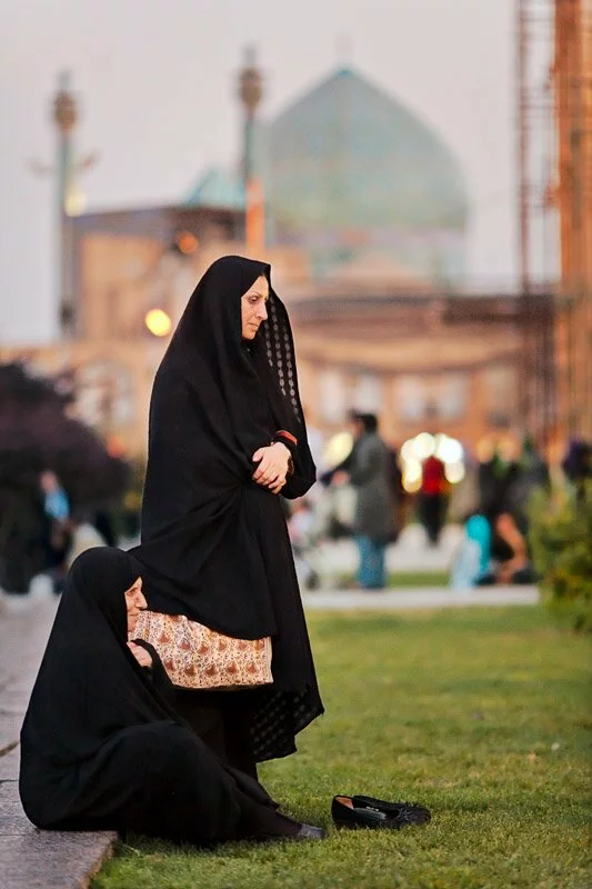 Two women in Naqsh-e Jahan Square