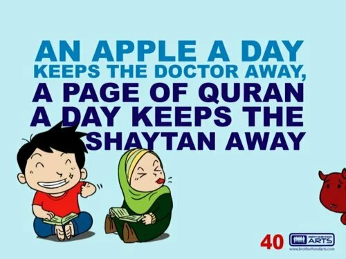 a page of quran a day keeps the shaytan away