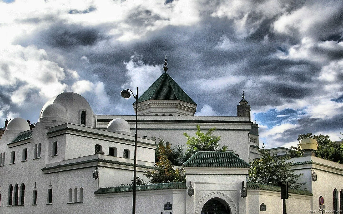 Paris grand Islam mosque Arabian Grande Mosquée – Wallpaper